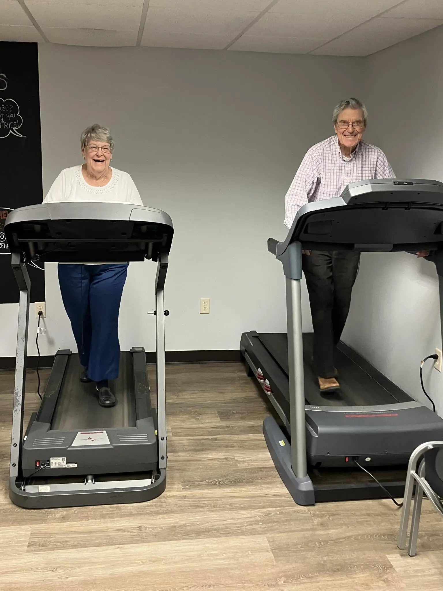 Neal and Jane on treadmill